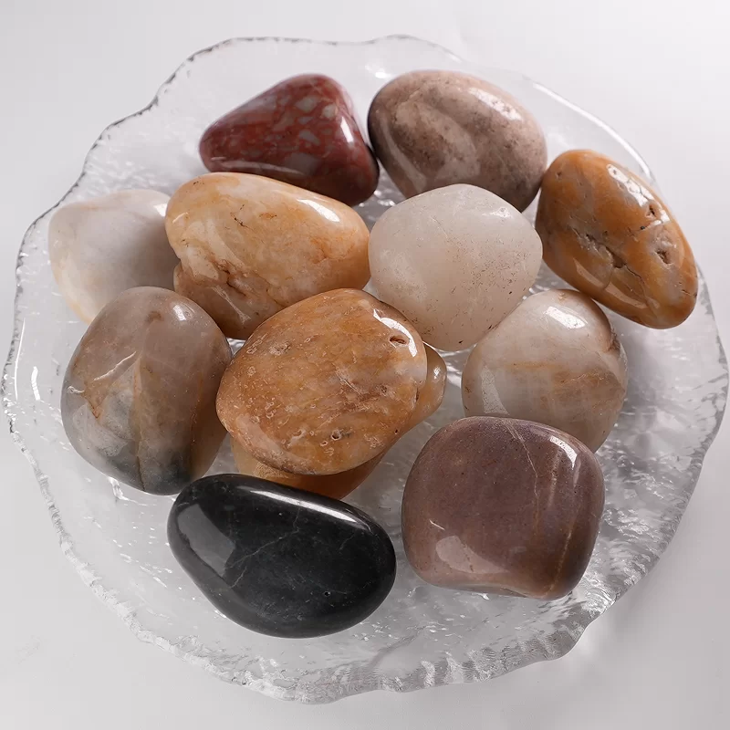 Park Peyzajı İçin Doğal Renkli / Beyaz / Siyah / Sarı Arnavut Kaldırımı Taşları